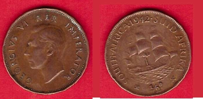 South Africa -½ Penny 1942
