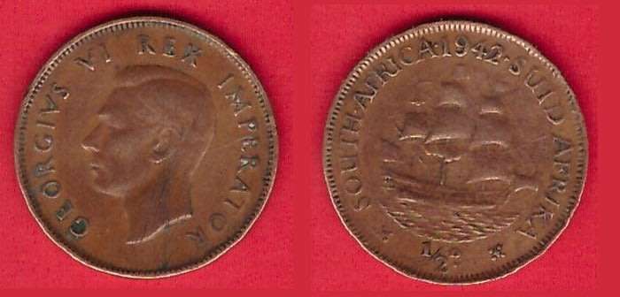 South Africa -½ Penny 1942