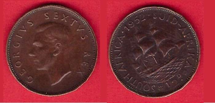 South Africa -½ Penny 1952