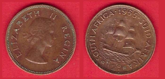 South Africa -½ Penny 1955