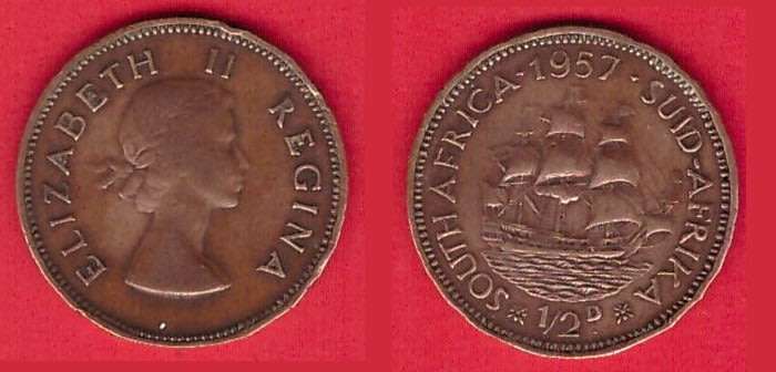 South Africa -½ Penny 1957
