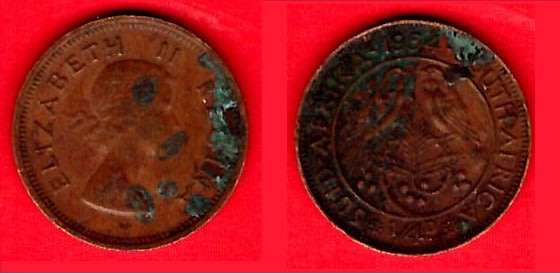 South Africa ¼Penny 1954