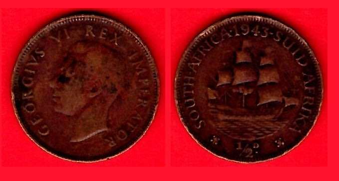 South Africa -½ Penny  1943
