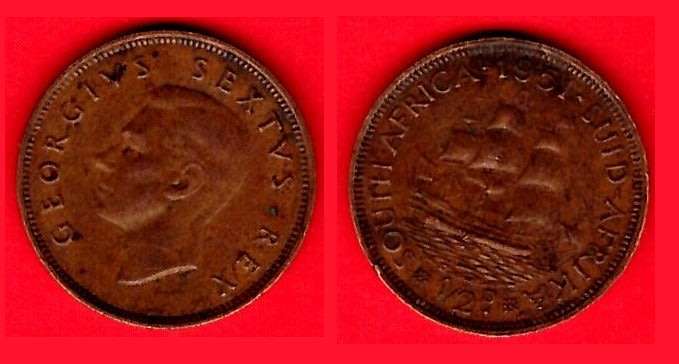 South Africa -½ Penny  1951