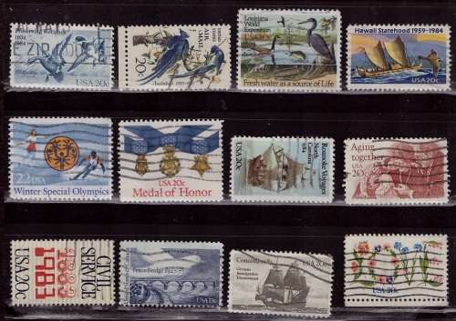 USA - 12 Stamps (Bid per Stamp)