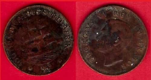 South Africa ½penny 1945