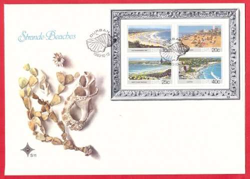 SA Large FDC - S.11 Durban Beaches