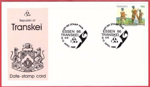 Transkei Date-stamp card S18