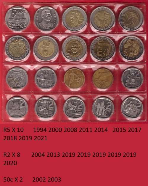South Africa Special Coins from 1994 to 2021