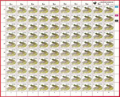 South Africa Endangered Fauna 1993 1c and 2c Full Sheets of 100 UMM Folded (Great Sheets)