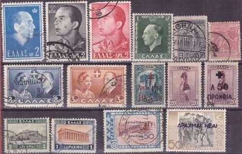 Greece-Selection of Good Stamps Great CV Fine Used