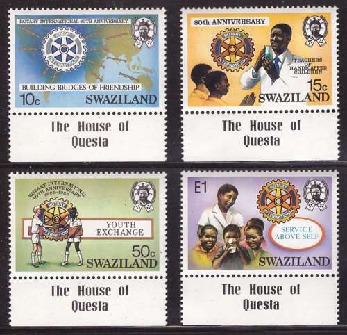 Swaziland-The 80th Anniversary of Rotary International 1985 UMM CV R80+