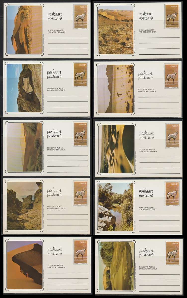 SWA Rare Set of 10 Landscape 5c 1980 Postcards (Like New)