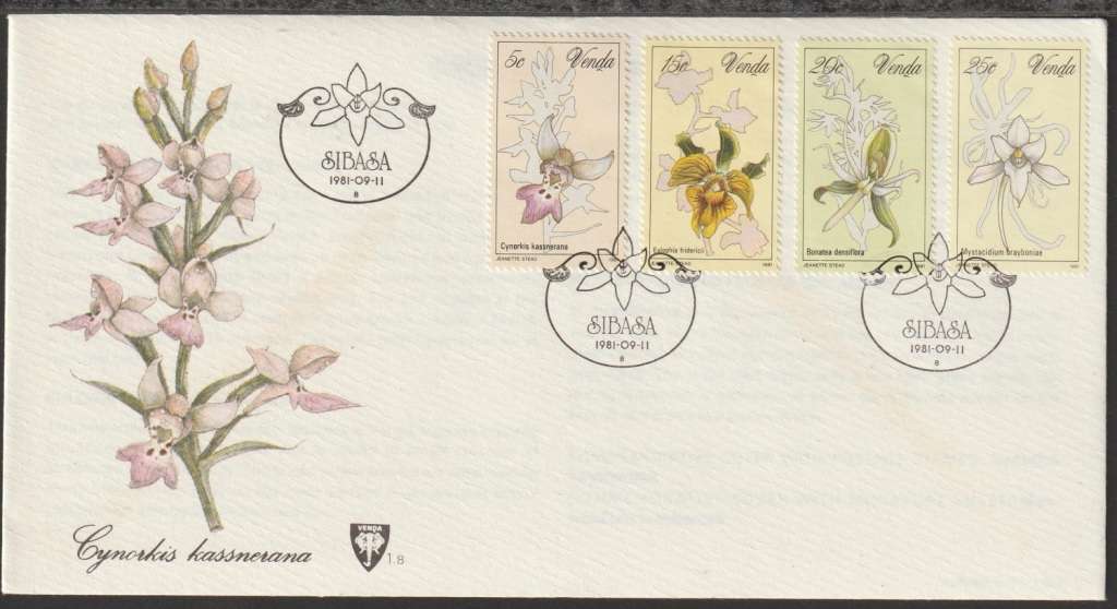 Venda FDC No 1.8 Orchids 1981