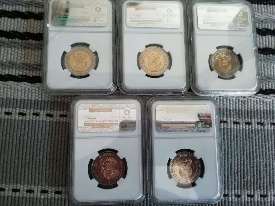 SCARCE GRADE 90TH BIRTHDAY MANDELA  COINS MS65. BID PER COIN