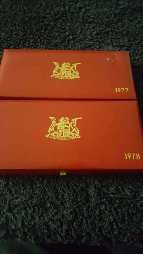 STUNNING 1977 and 1978 PROOF SETS WITH SILVER R1 BID PER SET FOR BOTH