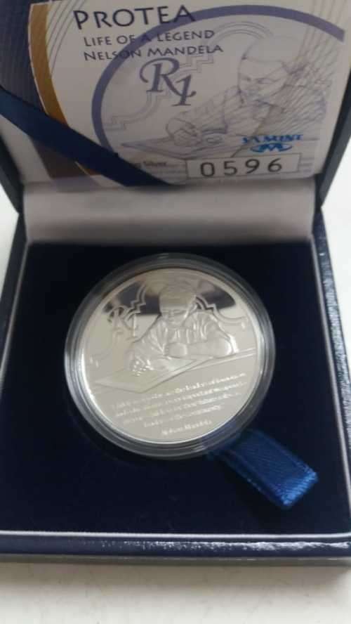 SCARCE 2014 MANDELA PROOF  SILVER R1