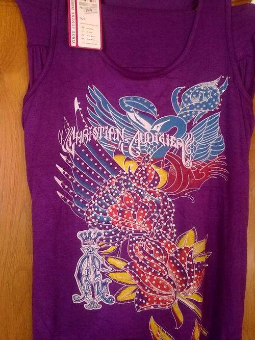 Christian Audigier Purple Vest & Harem Style Pants !!!
