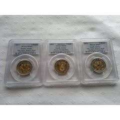 COIN SET - 2011 SARB 90th Anniversary R5.00!! 1 X MS65, MS 66 Error coin!! & MS 67 = 3 ITEMS! (PCGS