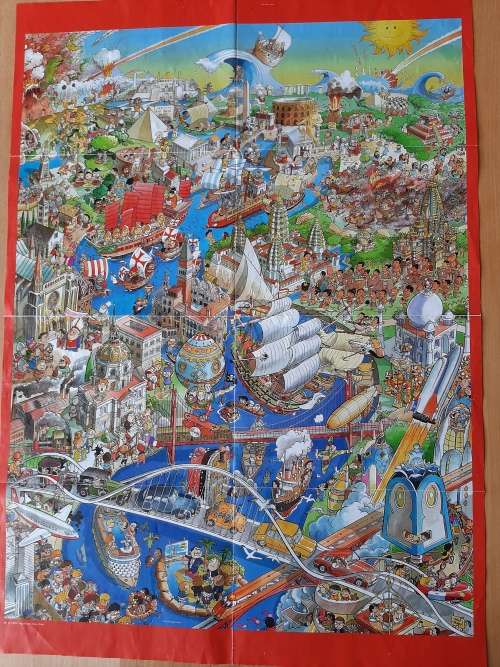 Heye `History River` 1 500 piece puzzle by Artist Hugo Prades