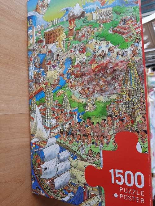 Heye `History River` 1 500 piece puzzle by Artist Hugo Prades