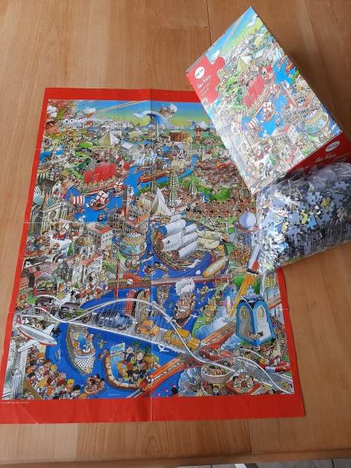 Heye `History River` 1 500 piece puzzle by Artist Hugo Prades