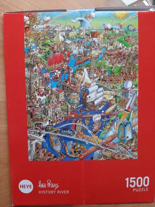 Heye `History River` 1 500 piece puzzle by Artist Hugo Prades