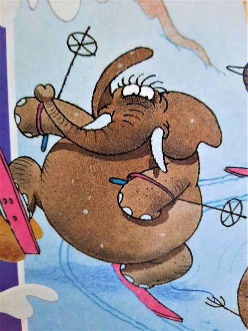 Heye `Heavy Skiing` 750 piece jigsaw puzzle by artist Mordillo