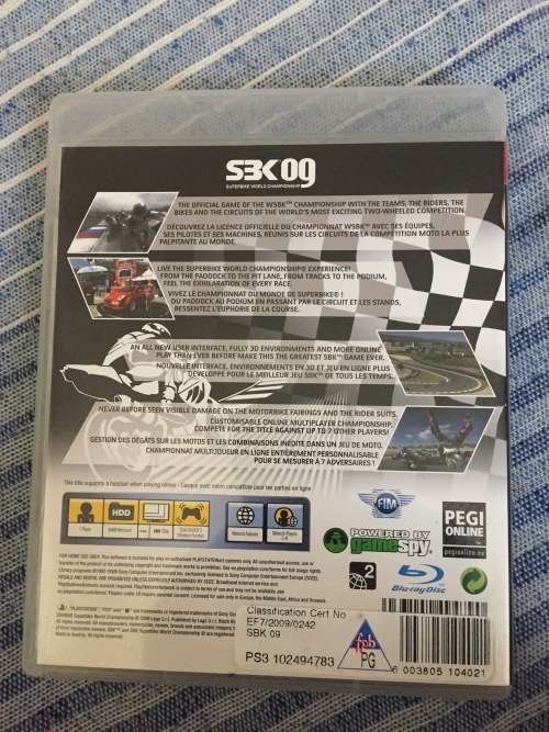 Superbike World Championship 2009 Playstation 3 game
