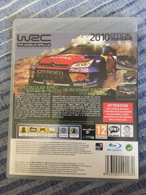 W2C FIA World Rally Championship Playstation 3 game