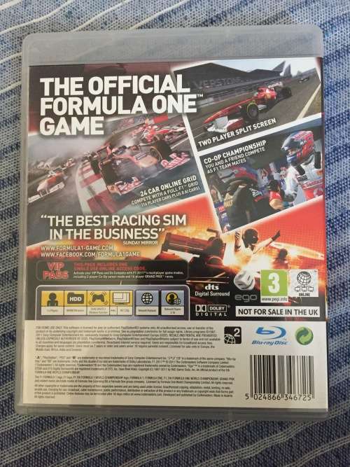Formula one 2011 Playstation 3 game