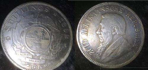 *** SINGLE SHAFT *** 1892 ZAR 5 SHILLING / CROWN ** XF+*** GREAT DETAILING *** CHINESE REPLICA!!***