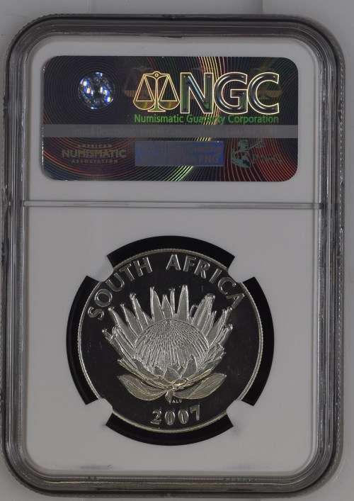 2007 RSA Silver R1 NGC graded MS66 Nelson Mandela