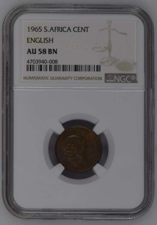 1965 RSA 1c NGC graded AU58BN