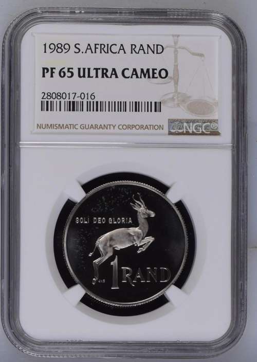 1989 R1 South Africa NGC graded PF65 Ultra Cameo
