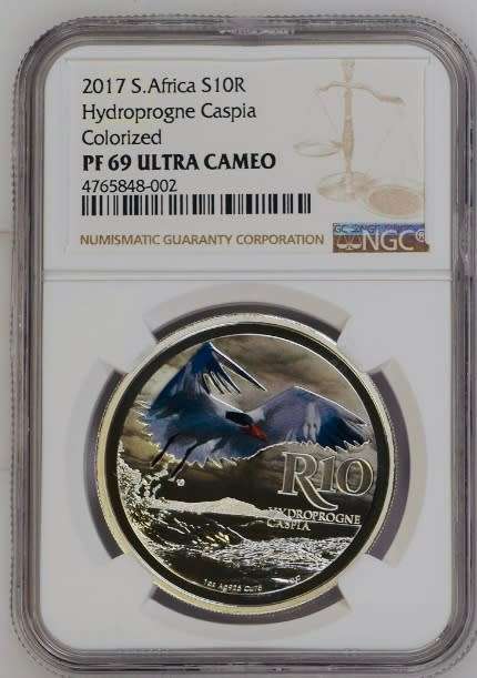 2017 S10R Hydroprogne Caspia Colorized NGC Graded PF69 Ultra Cameo