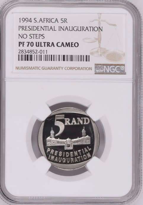 1994 R5 Presidential Inuaguration - No Steps Graded PF70Ultra Cameo (Top pop)