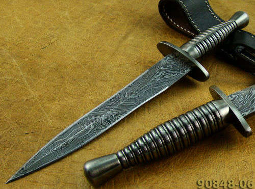 HANDMADE DAMASCUS STEEL FAIRBAIRN SYKES COMMANDO DAGGER