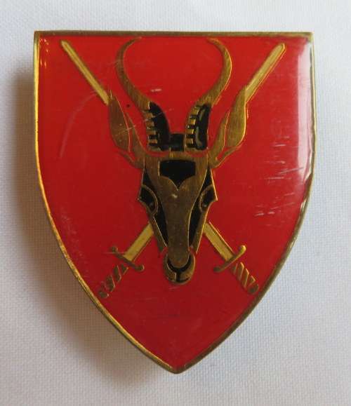 SA ARMY HQ BLACKEN HORNS-1ST ISSUE FLASH-ORIGINAL- 3 PINS