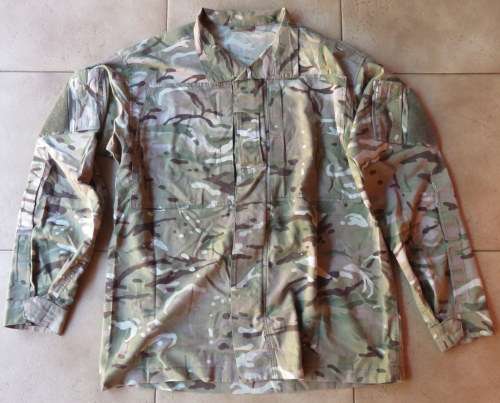 BRITISH MTP PATTERN CAMO SHIRT SIZE XTRA LARGE-MEASURES 63 CM ARMPIT TO ARMPIT-GOOD CONDITION