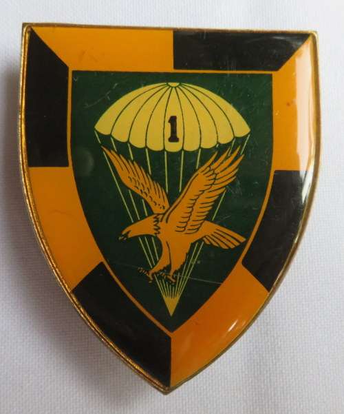 1 PARACHUTE BATTALION -YELLOW TYPE 1ST ISSUE FLASH-ORIGINAL- 3 PINS