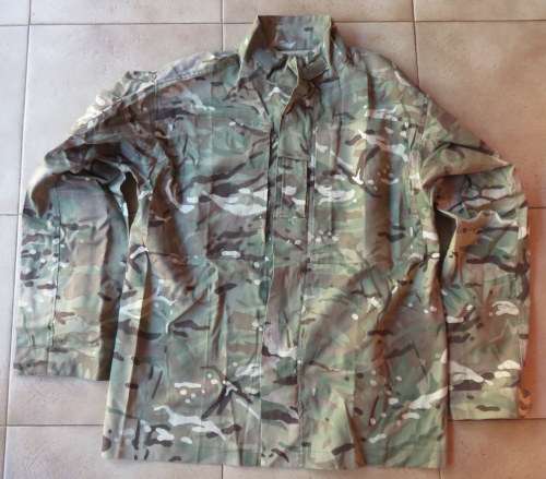 BRITISH MTP PATTERN CAMO SHIRT SIZE EXTRA LARGE-MEASURES 63 CM ARMPIT TO ARMPIT-GOOD CONDITION