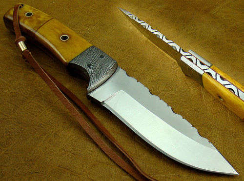 HANDMADE 440C JAPANESE STEEL HUNTING KNIFE--FULL TANG