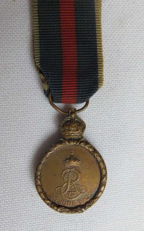 MINIATURE 1902 CORONATION MEDAL