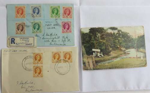 RHODESIA FDC X 2 & ONE POST CARD-SOLD TOGETHER