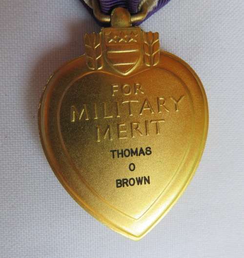 NAMED US PURPLE HEART TO THOMAS O BROWN- ORIGINAL