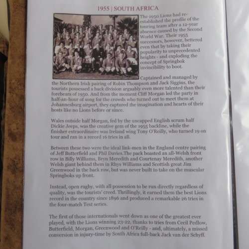 BRITISH ISLES VERSUS SOUTH AFRICA PLAYER SIGNED RUGBY BALL WITH 26 ORIGINAL SIGNATURES-WITH THIS BR