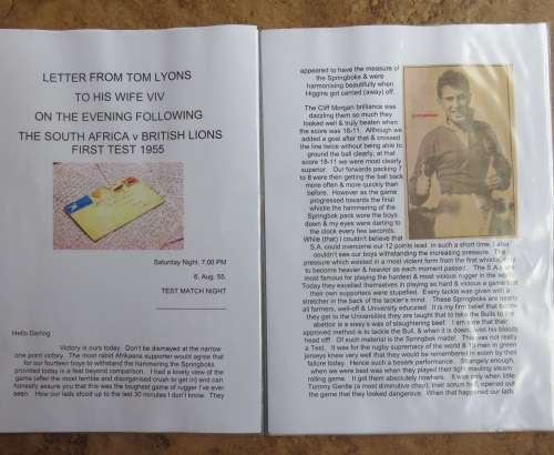 BRITISH ISLES VERSUS SOUTH AFRICA PLAYER SIGNED RUGBY BALL WITH 26 ORIGINAL SIGNATURES-WITH THIS BR