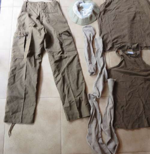 SADF BORDER WAR PERIOD SELECTION OF ITEMS SOLD TOGETHER-NUTRIA SHIRT(LONG SLEEVE) SIZE MEDIUM/NUTRIA