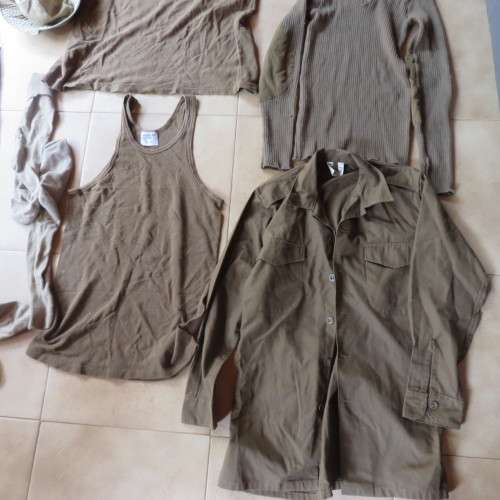 SADF BORDER WAR PERIOD SELECTION OF ITEMS SOLD TOGETHER-NUTRIA SHIRT(LONG SLEEVE) SIZE MEDIUM/NUTRIA